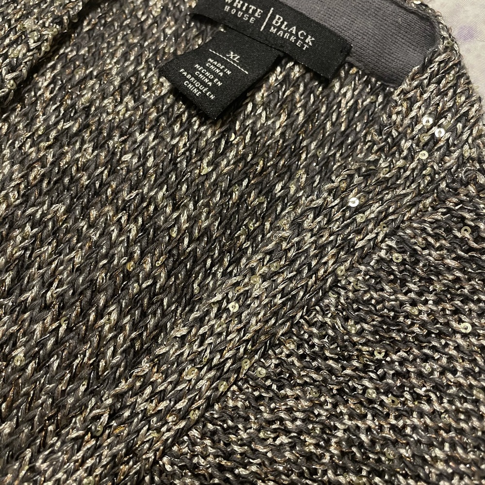 White House black market gold sequent cardigan - Picture 4 of 4